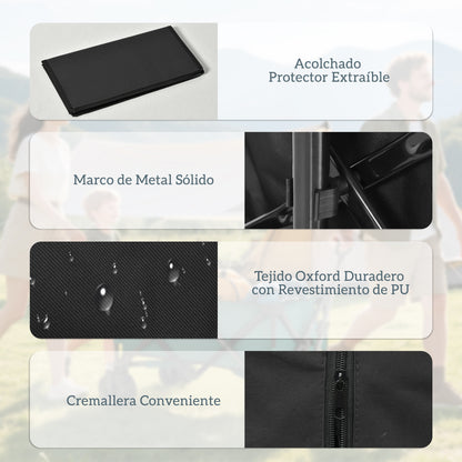 Large Wheeled Beach Cart with Brake, Foldable Garden Cart with Adjustable Handle Height, 360° Swivel Wheels, for Terrace, Patio, Camping, Outdoor Shopping, Black