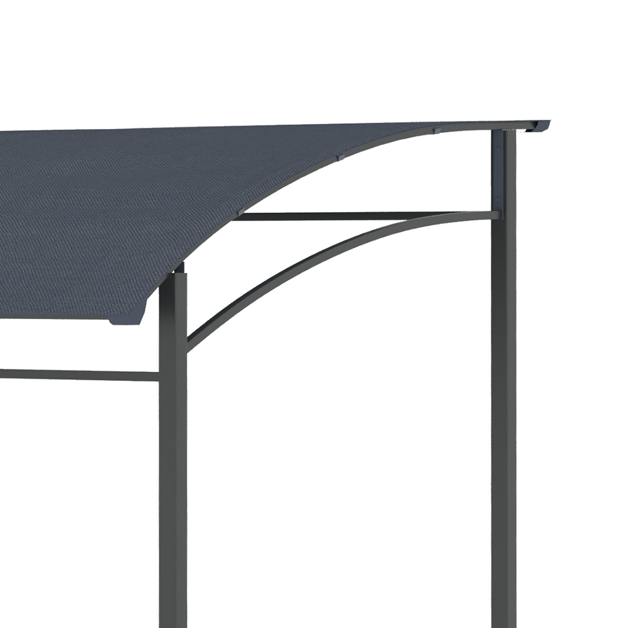Grill Pavilion 215 x 150 x 220 cm Water-Repellent Garden Pavilion with Curved Roof, Garden Arbour with Hooks, BBQ Pavilion, Garden Tent Grill Tent Party Tent for Garden Party Picnic BBQ, Gray