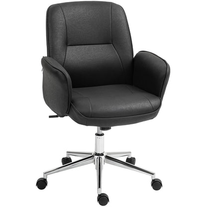 Office Chair with Tilt Function Desk Chair Adjustable Swivel Chair Ergonomic Work Chair Modern Load Capacity up to 120 kg Microfiber Black 67 x 69 x 92-102 cm