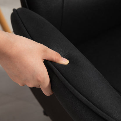 Office Chair with Tilt Function Desk Chair Adjustable Swivel Chair Ergonomic Work Chair Modern Load Capacity up to 120 kg Microfiber Black 67 x 69 x 92-102 cm