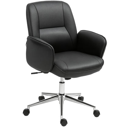 Office Chair with Tilt Function Desk Chair Adjustable Swivel Chair Ergonomic Work Chair Modern Load Capacity up to 120 kg Microfiber Black 67 x 69 x 92-102 cm