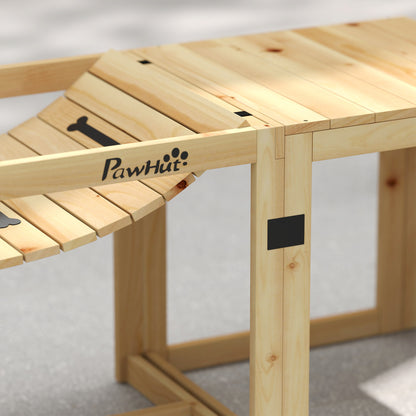 Dog Agility Training Equipment, 3 Piece Dog Agility Equipment Kit, Soft Bridge, Rest Platform, Stairs Included, Solid Wood, Natural Wood