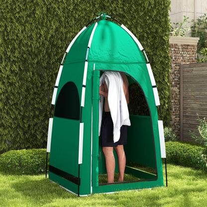 Portable Shower Tent Privacy Pop Up Tent with Hook 122x122x213 cm UPF30+ Changing Room for Camping Toilet WC Hiking Green