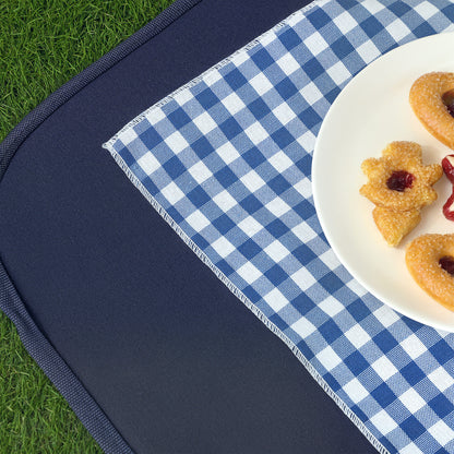 Willow Picnic Basket Set for 4 People with Insulated Cooler, Picnic Blanket, Cutlery Set, Complete Picnic Set for Camping Beach Christmas Natural Wood