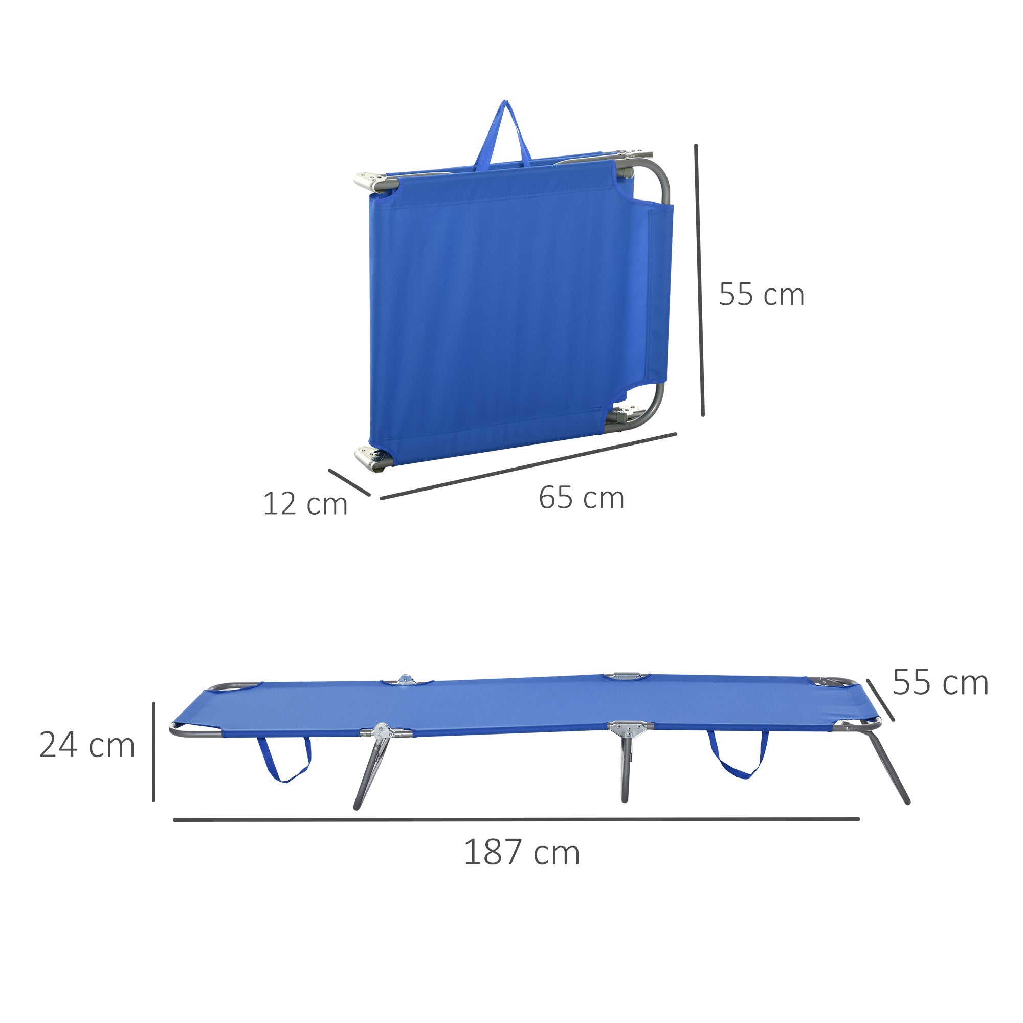 folding sun lounger garden lounger, sun lounger with 5-position adjustable backrest, weather-resistant camping lounger, garden chair loadable up to 120 kg, for garden vacation outdoor beach pool, blue