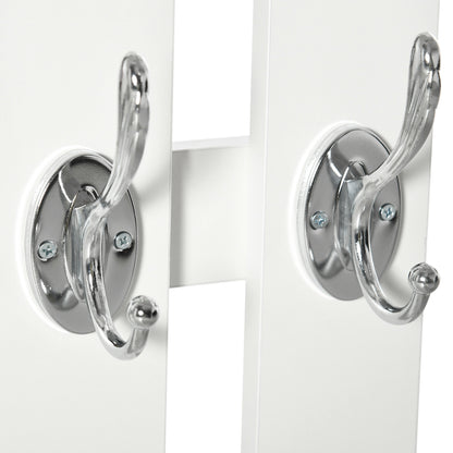 Shoe Rack with Combination Coat Rack for Entrance and Bedroom Wood 100x32x187cm White