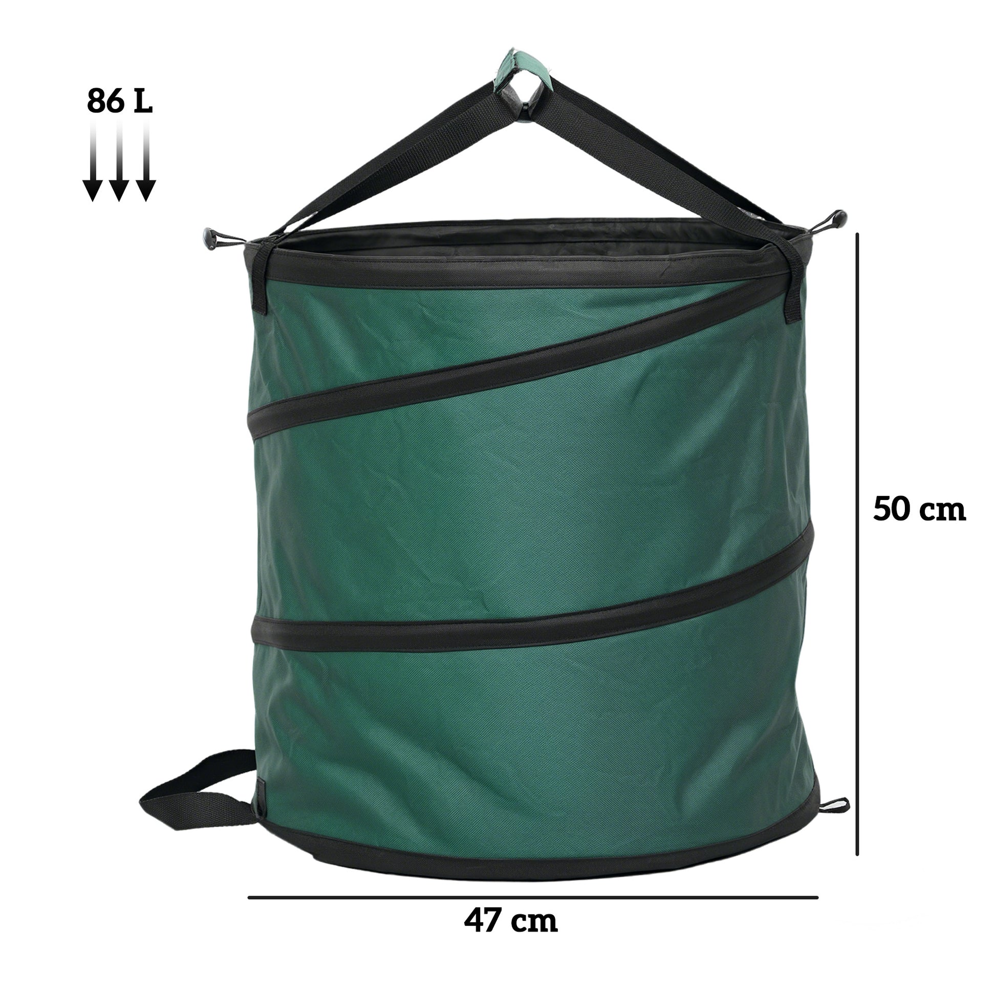 Garden Bag 4x86L Waterproof Garden Waste Bag with Handles, Sturdy Leaf Bag, Self-standing Garden Bags, Reusable Garden Waste Bags for Garden Waste Greenery