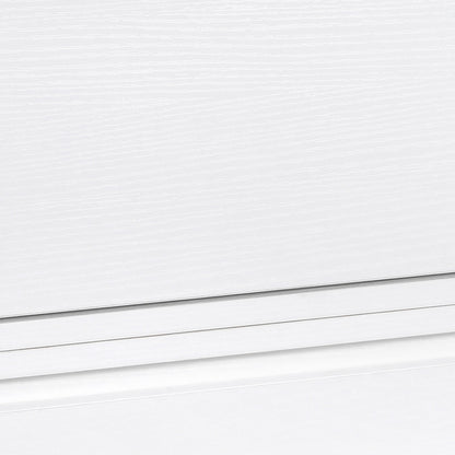 Set of 2 Modern Bedside Tables with Drawer and Suspended Design for Bedroom and Living Room, in Chipboard and MDF, 49x38x23cm, White