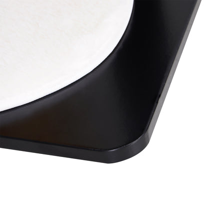 Contemporary Design Cat Tree Scratching Posts Sisal Natural Activities Center Hideaway Platforms Hanging Ball Toys 71.5L x 49.5W x 120H cm MDF Black Beech