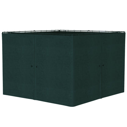 4 Side Panels for Garden Pavilion, Pavilion Hardness 300 x 300 cm, Protection from Rain Wind Sun Gray