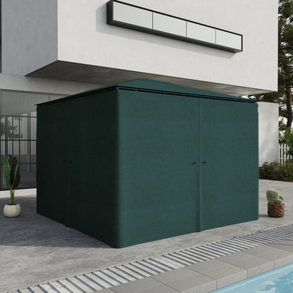 4 Side Panels for Garden Pavilion, Pavilion Hardness 300 x 300 cm, Protection from Rain Wind Sun Gray