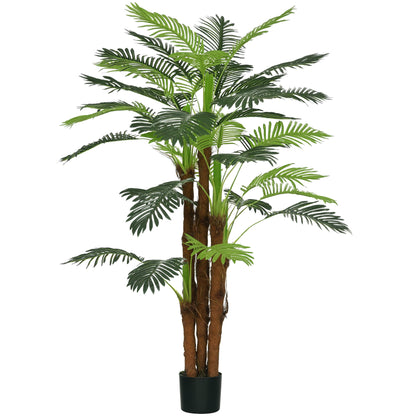 Artificial Palm Tree H.1.6m Artificial Tree Trunk Branches Lichen Leaves High Realism Included Pot