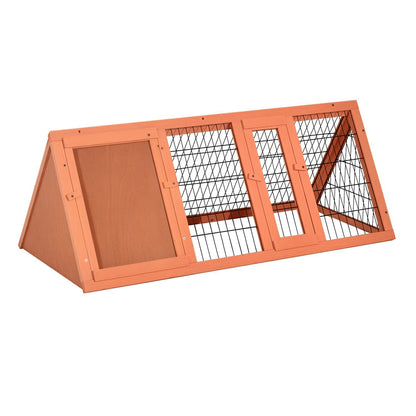 Rabbit and Small Animal Cage, Fir Wood Hutch 118 x 50 x 45 cm