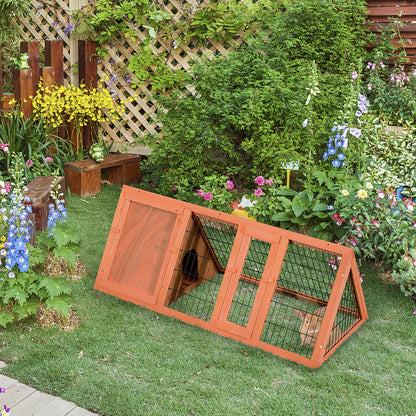 Rabbit and Small Animal Cage, Fir Wood Hutch 118 x 50 x 45 cm