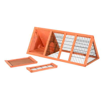 Rabbit and Small Animal Cage, Fir Wood Hutch 118 x 50 x 45 cm