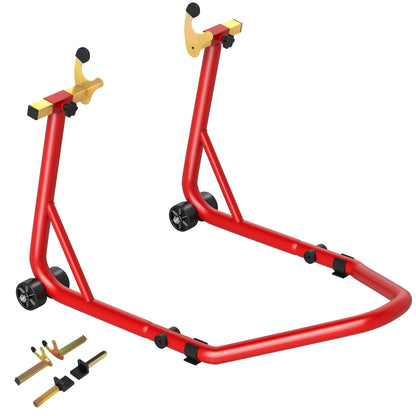 Motorcycle Stand Front/Rear Motorcycle Rear Stand Motorcycle Lift up to 544 kg Motorcycle Lift Stand for Motorcycles Steel Red