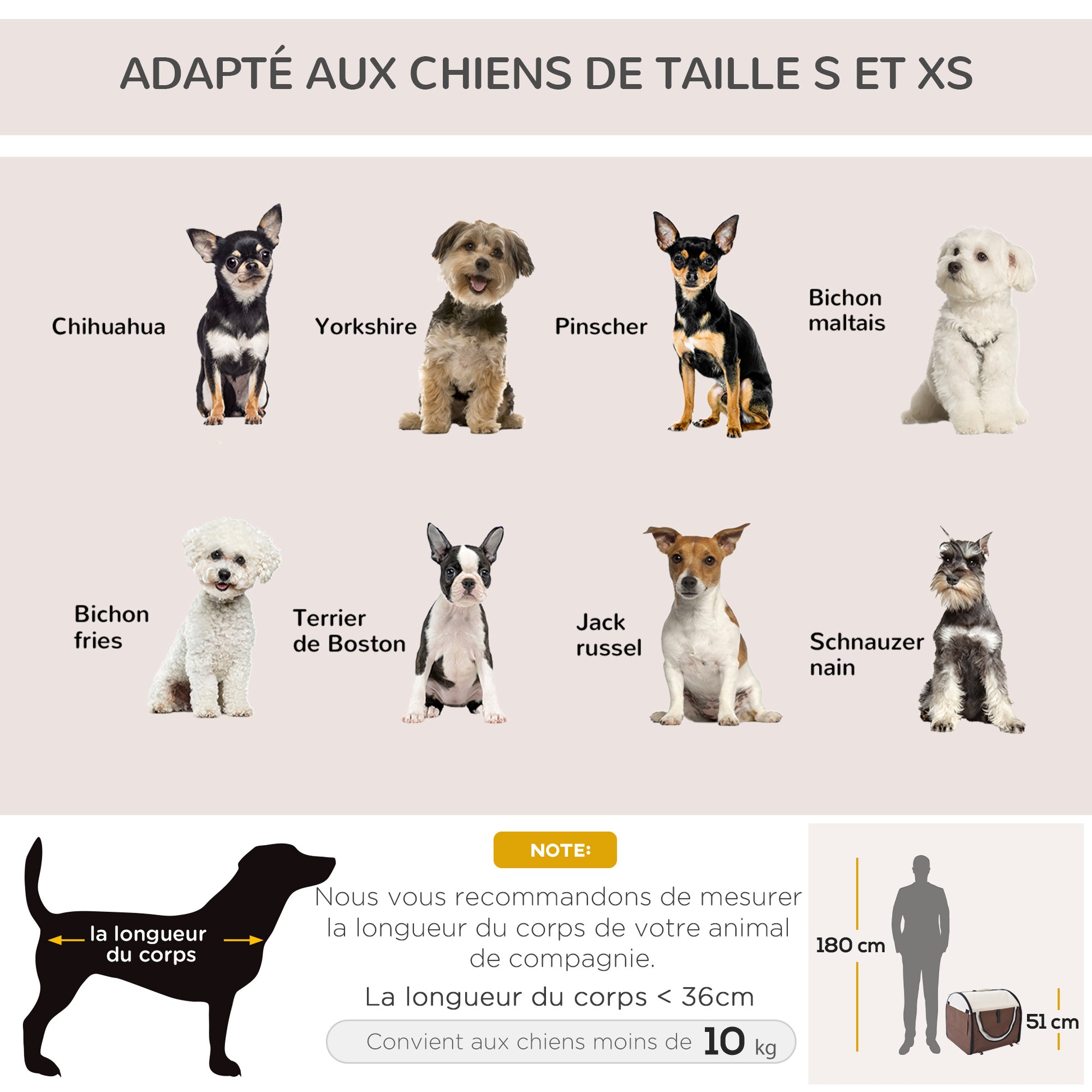 Pet Carrier Bag Foldable Dog Crate Breathable Pet Carrier with Removable Lamb Cushion 61 x 46 x 51 cm
