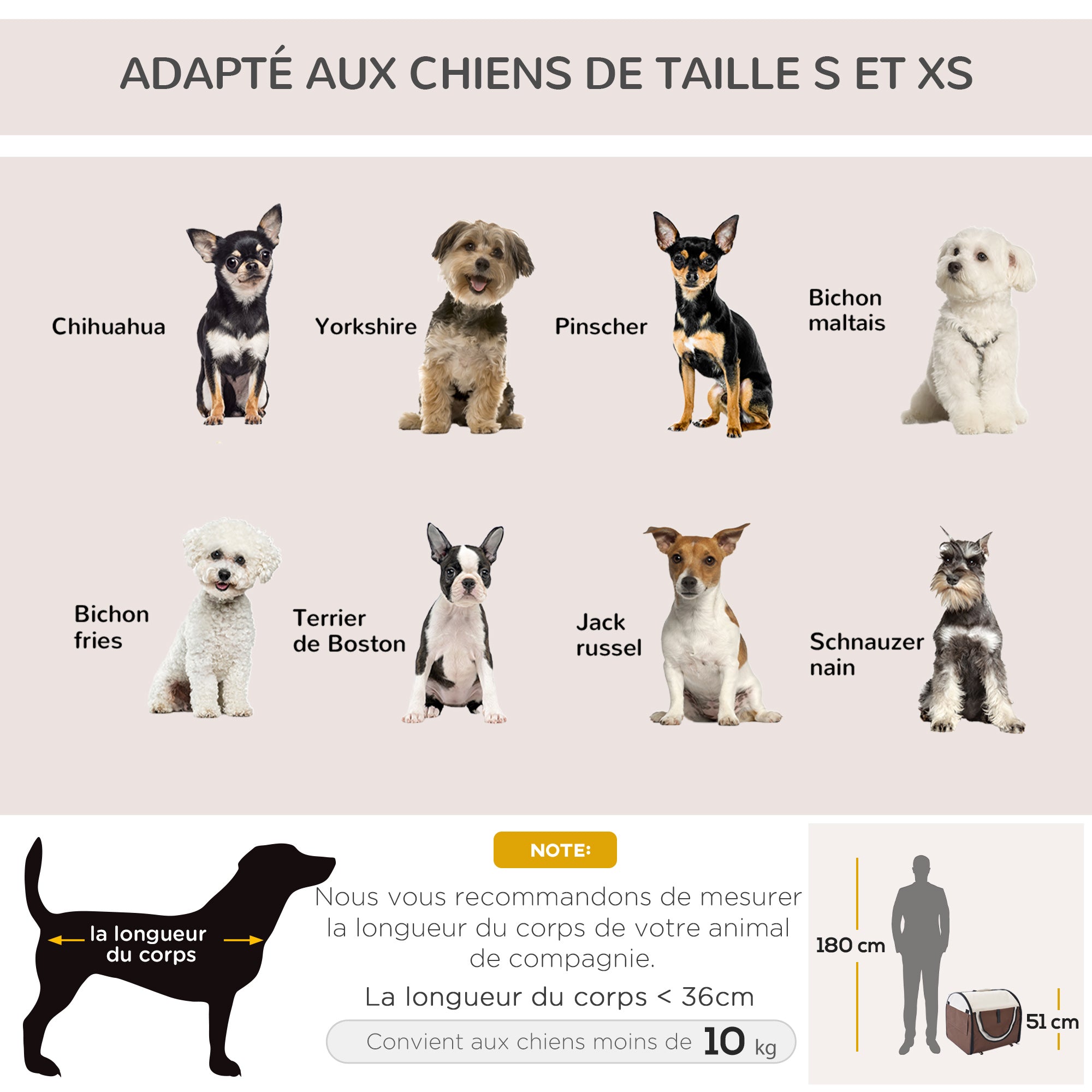 Pet Carrier Bag Foldable Dog Crate Breathable Pet Carrier with Removable Lamb Cushion 61 x 46 x 51 cm