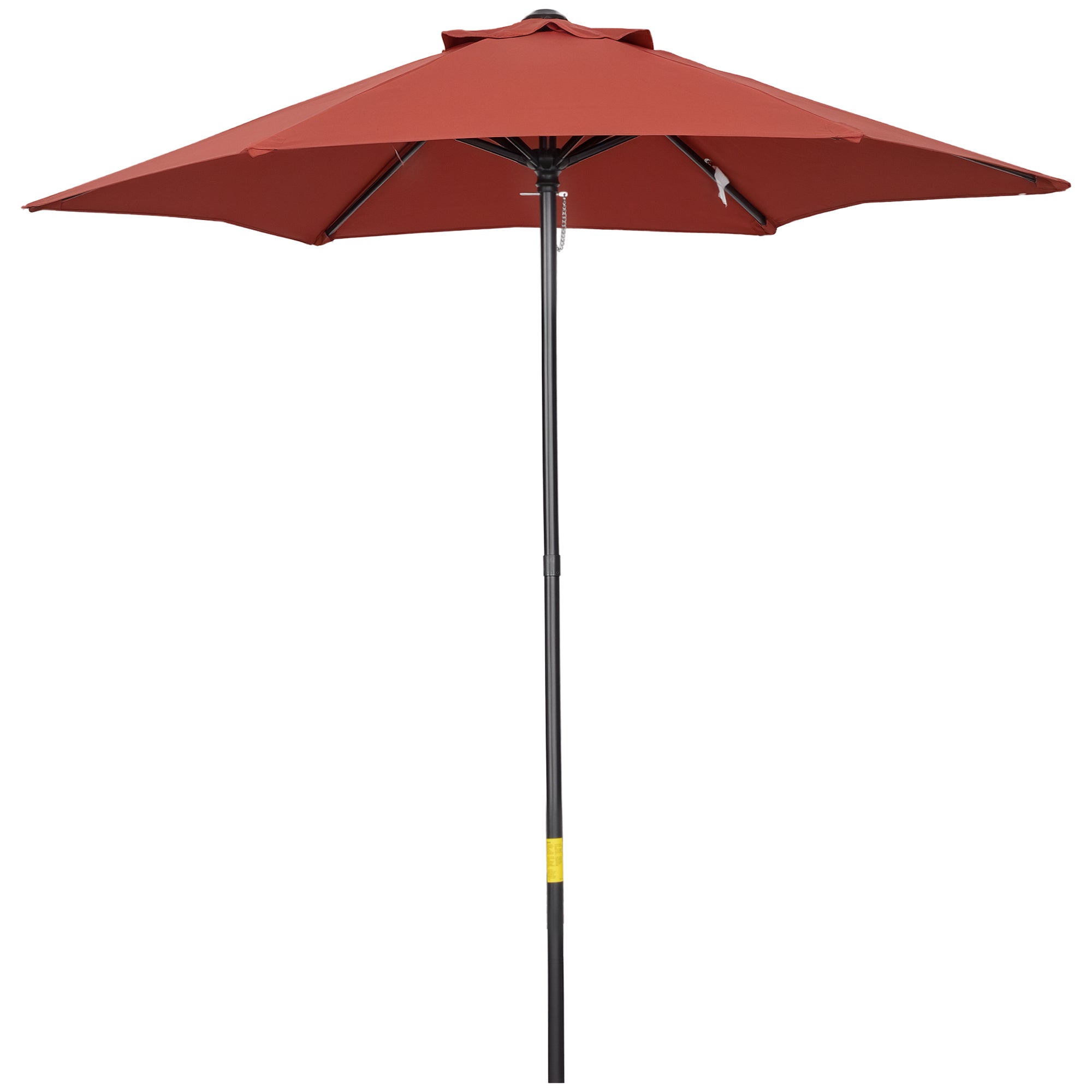 Umbrella Ø196 cm, hexagonal balcony umbrella beach umbrella wind-resistant stable market umbrella crank umbrella sun protection for beach balcony garden, Burgundy