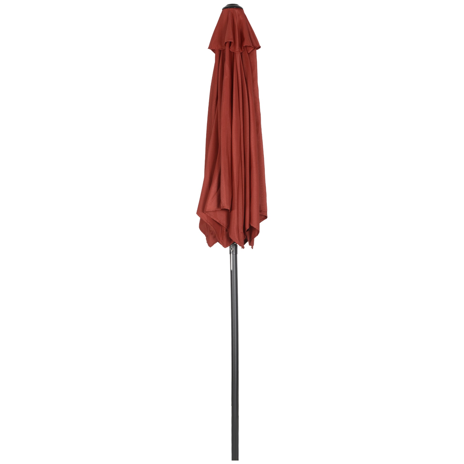 Umbrella Ø196 cm, hexagonal balcony umbrella beach umbrella wind-resistant stable market umbrella crank umbrella sun protection for beach balcony garden, Burgundy