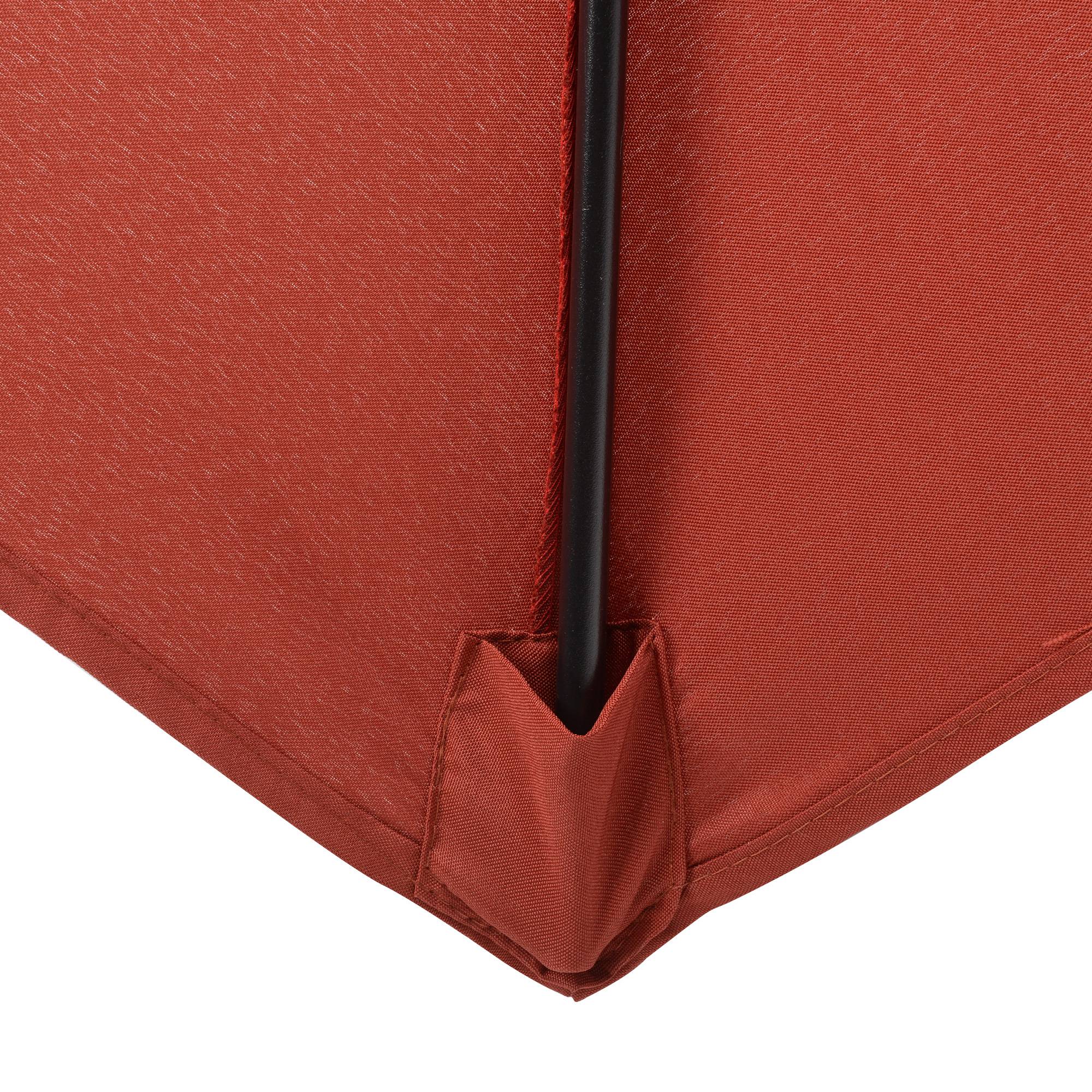 Umbrella Ø196 cm, hexagonal balcony umbrella beach umbrella wind-resistant stable market umbrella crank umbrella sun protection for beach balcony garden, Burgundy