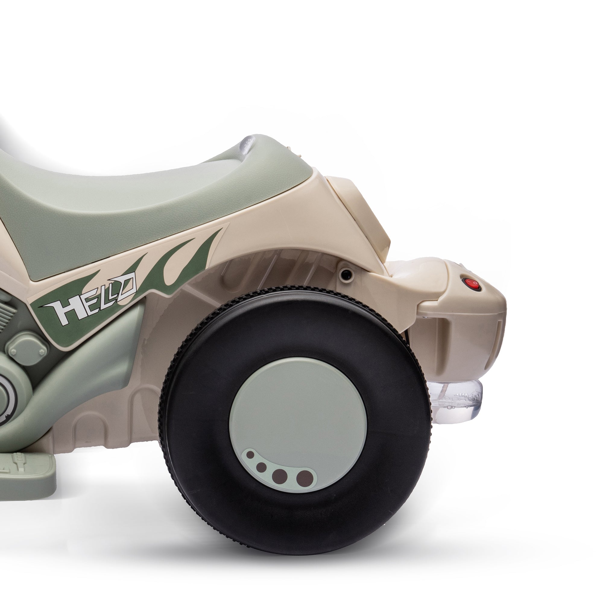 Kids Electric Motorcycle, 6V Children's Motorcycle with Music, Bubbles, Kids Vehicle with Headlight, 2.5-3 km/h, for 2-5 Years Kids, max. 30 kg, Cream White