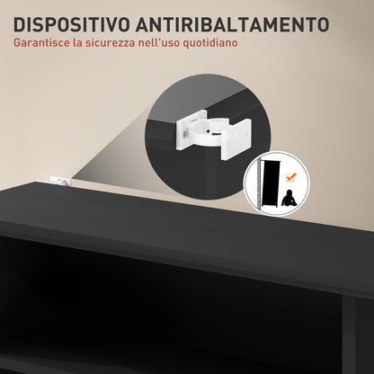 8-Shelf Bookshelf for 360 CDs with Modern Design, Chipboard CD Rack, 58x24x124.5 cm, Black