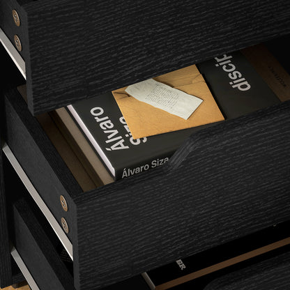 Office Drawer Unit with Wheels File Cabinet with 3 Drawers Desk Drawer Organizer 15.7x19.7x22.6 inches Black