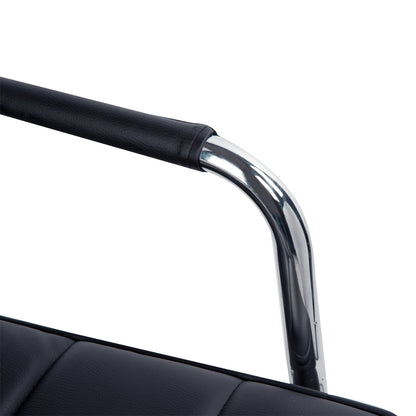 Office Chair Swivel Chair Cosmetics Stool Rolling Stool Work Stool Executive Chair Desk Chair Metal PU Black 52.5 x 54 x 84-99 cm