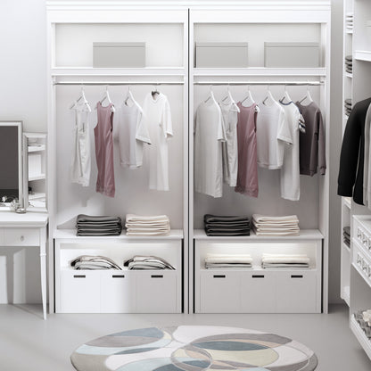 Living Room Sideboard with 3 Removable Drawers and Open Shelves for Books Toys Auxiliary Storage Cabinet for Bedroom Kitchen 102x33x61.5 cm White