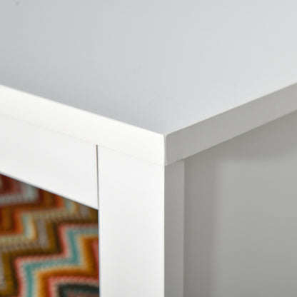 Living Room Sideboard with 3 Removable Drawers and Open Shelves for Books Toys Auxiliary Storage Cabinet for Bedroom Kitchen 102x33x61.5 cm White