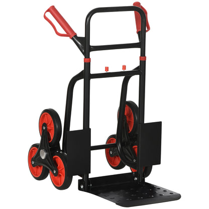Stair Climber 120 kg Hand Truck Transport Cart Height Adjustable Handle Folding Steel 45 x 60 x 109 cm