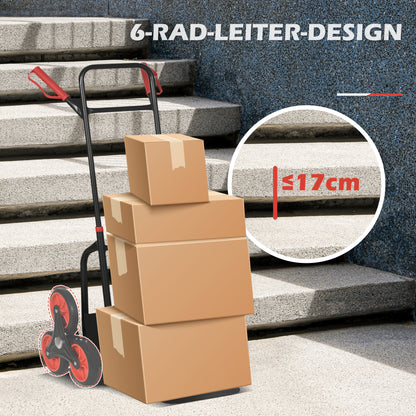 Stair Climber 120 kg Hand Truck Transport Cart Height Adjustable Handle Folding Steel 45 x 60 x 109 cm