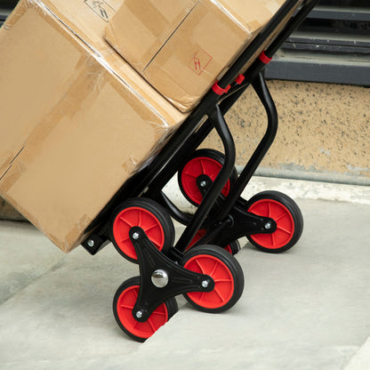 Stair Climber 120 kg Hand Truck Transport Cart Height Adjustable Handle Folding Steel 45 x 60 x 109 cm