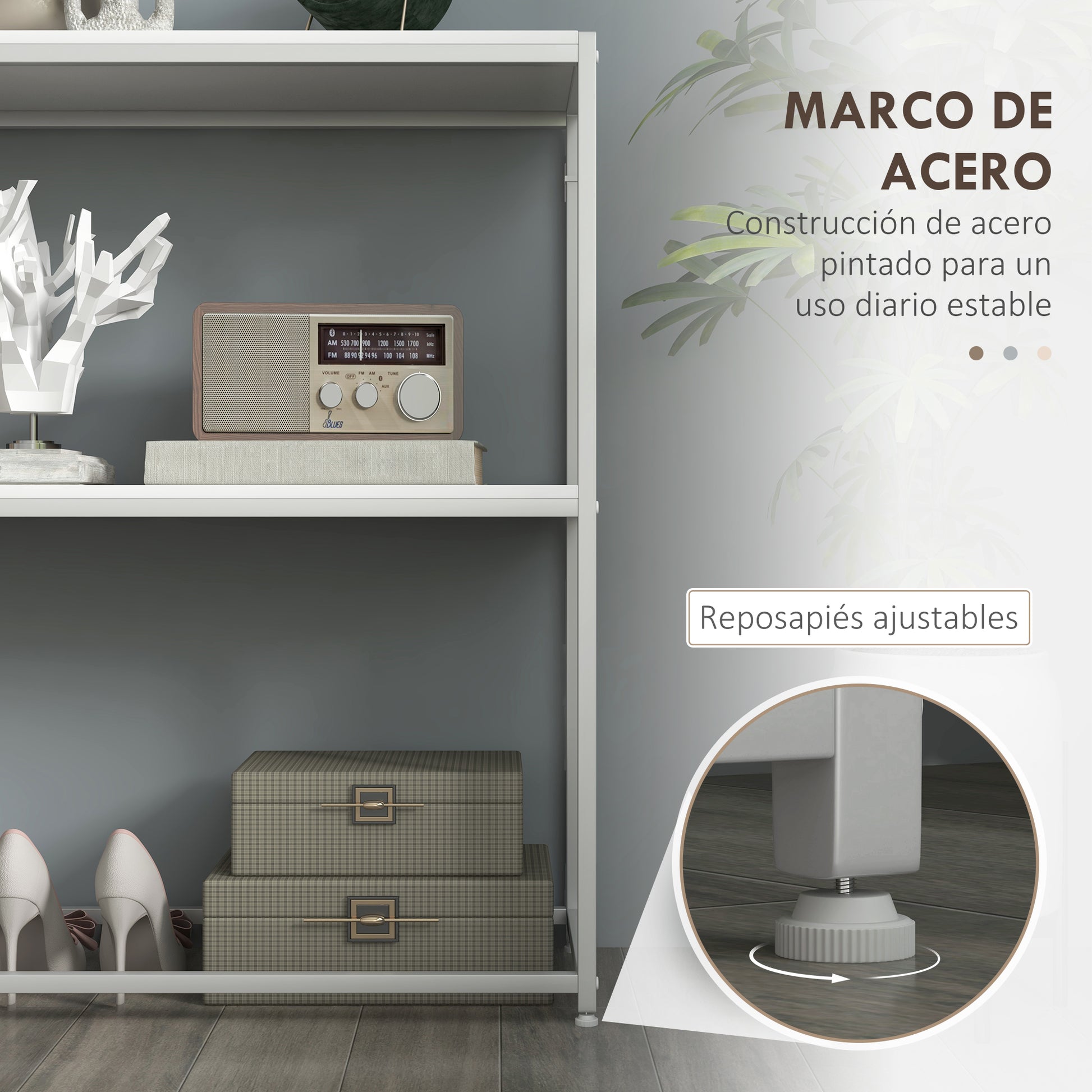 Entryway Console Table with Open Shelf and Anti-Tip Steel Frame for Living Room Hallway 100x30x87 cm White