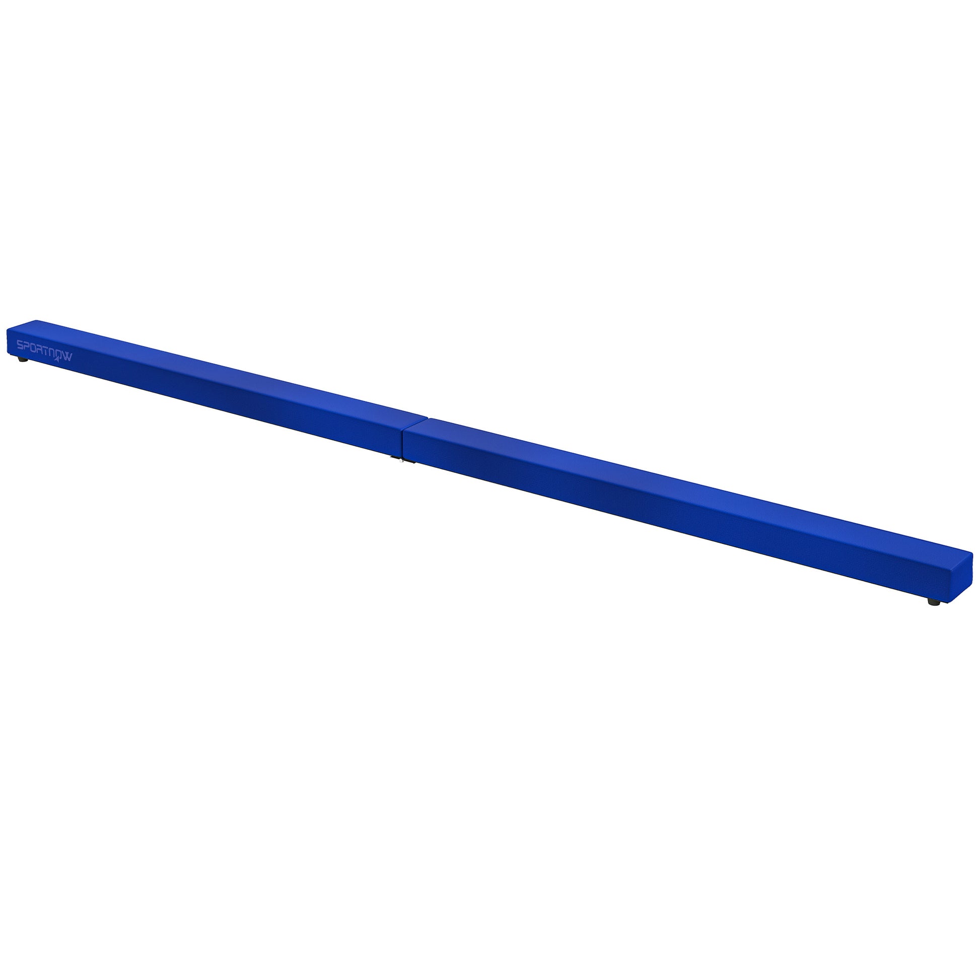 SPORTNOW Folding Gymnastics Beam 240 cm in Velvet, Balance Beam with Non-Slip Base, Gymnastics Training Equipment for Kids and Adults, Blue