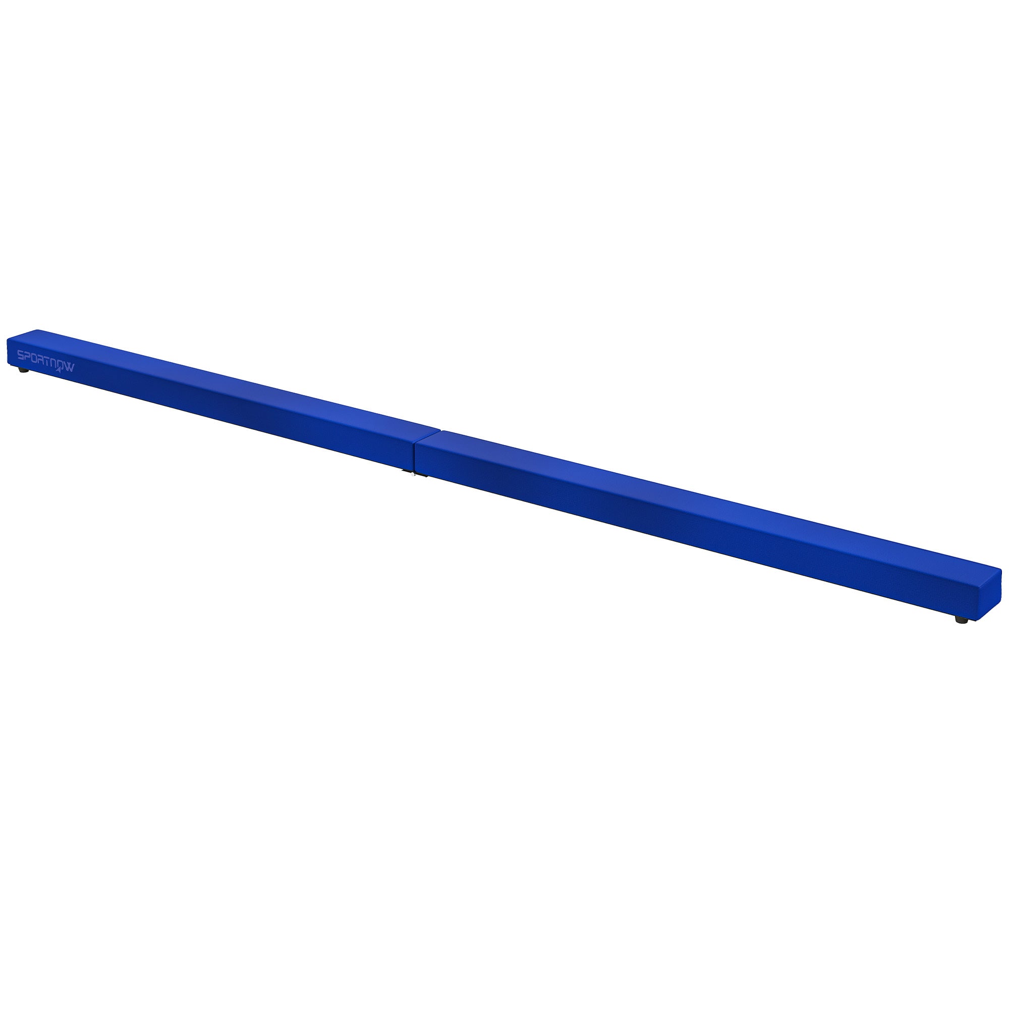 SPORTNOW Folding Gymnastics Beam 240 cm in Velvet, Balance Beam with Non-Slip Base, Gymnastics Training Equipment for Kids and Adults, Blue