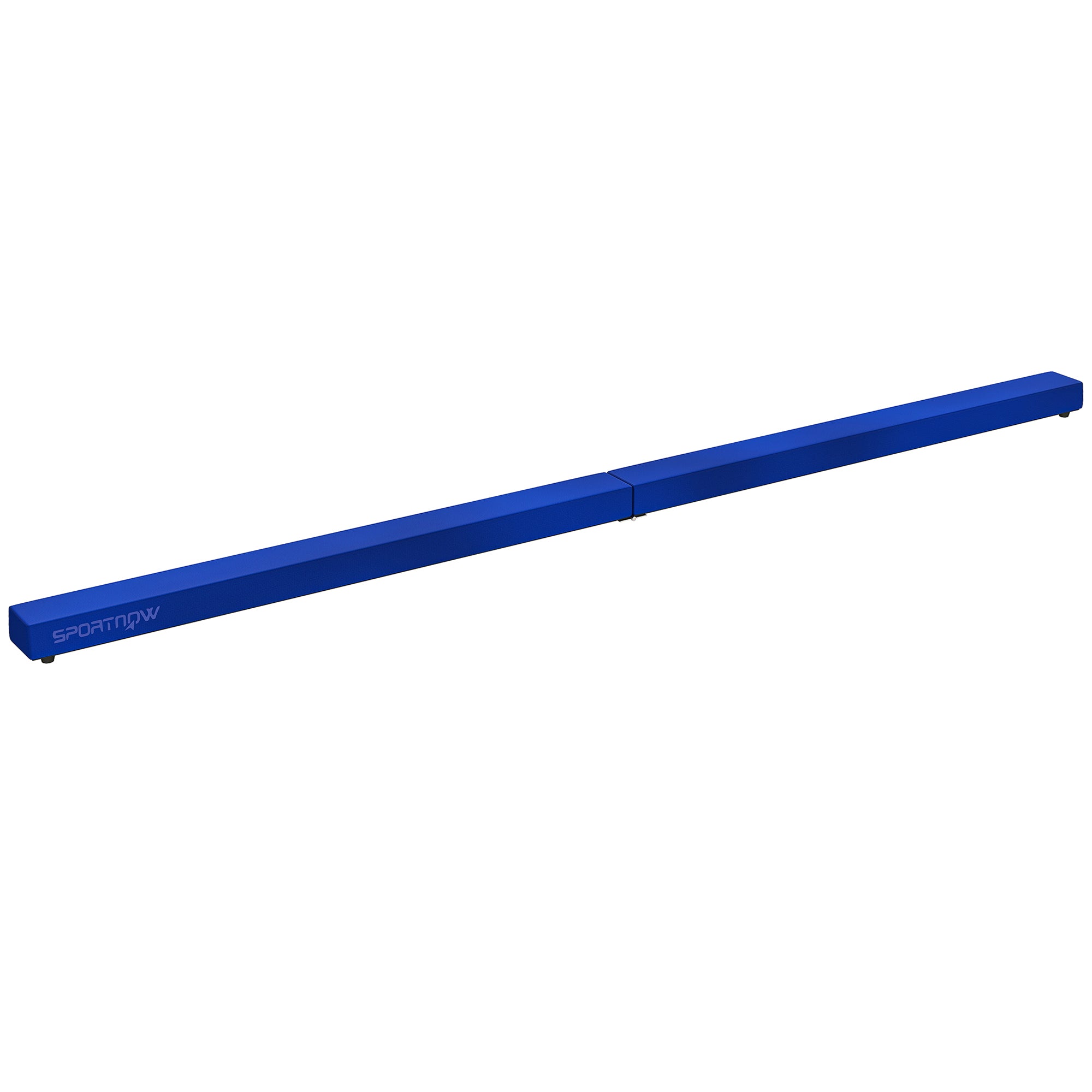 SPORTNOW Folding Gymnastics Beam 240 cm in Velvet, Balance Beam with Non-Slip Base, Gymnastics Training Equipment for Kids and Adults, Blue