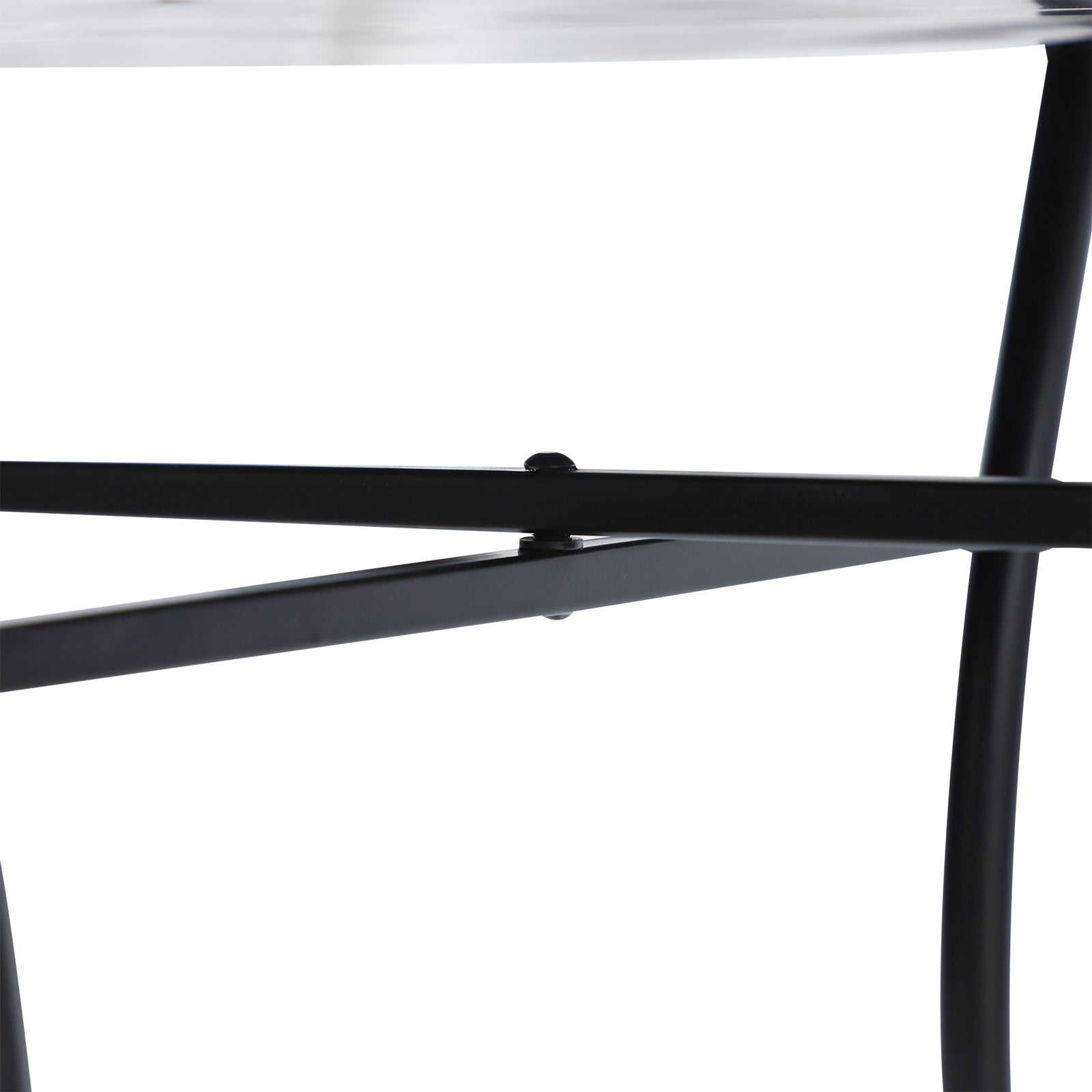 Garden Table Ø60 x H71cm, Weatherproof Patio Table Made of Metal, Outdoor Dining Table, Camping Side Table, Round Patio Table for Garden Terrace Balcony Orange+White