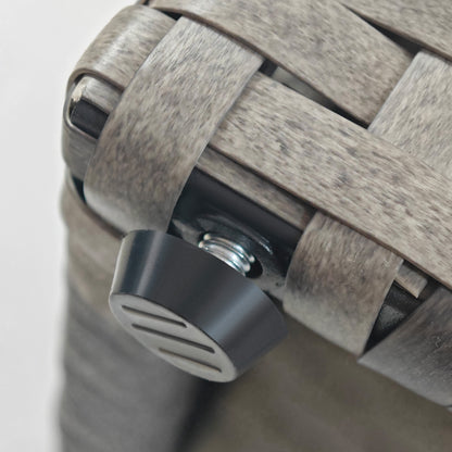 Planter with Trellis for Climbing Plants, Raised Flower Bed with 3 Internal Pots, Steel and PE Rattan Structure, 84x30x107cm, Gray