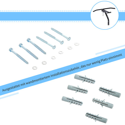 Punching Bag 2-in-1 Design Wall Mount Max Weight Capacity 130 kg Steel Punching Bag Holder with Mounting Screws Pull-Up Bar Punching Bag Hanger for Fitness Training