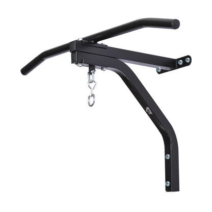 Punching Bag 2-in-1 Design Wall Mount Max Weight Capacity 130 kg Steel Punching Bag Holder with Mounting Screws Pull-Up Bar Punching Bag Hanger for Fitness Training