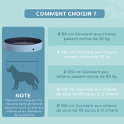 Dog Pool PVC Foldable Anti-slip Easy to Clean Basin Diameter 160 cm Height 30 cm Blue
