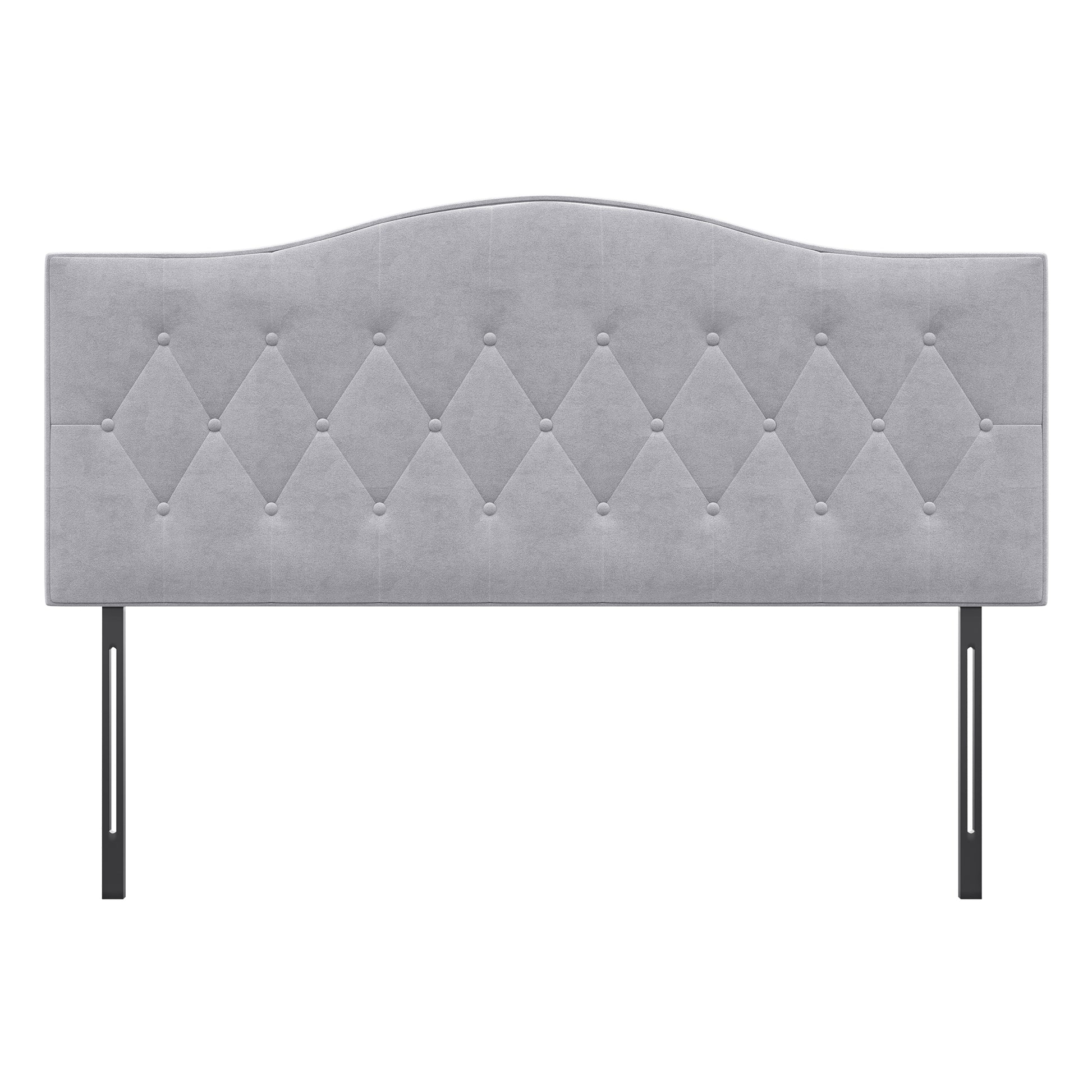 Headboard for Bed Upholstered Headboard Bed Headboard in gray Poplar Velvet Fabric 185 x 8 x 134 cm