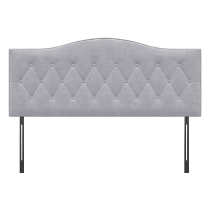 Headboard for Bed Upholstered Headboard Bed Headboard in gray Poplar Velvet Fabric 185 x 8 x 134 cm