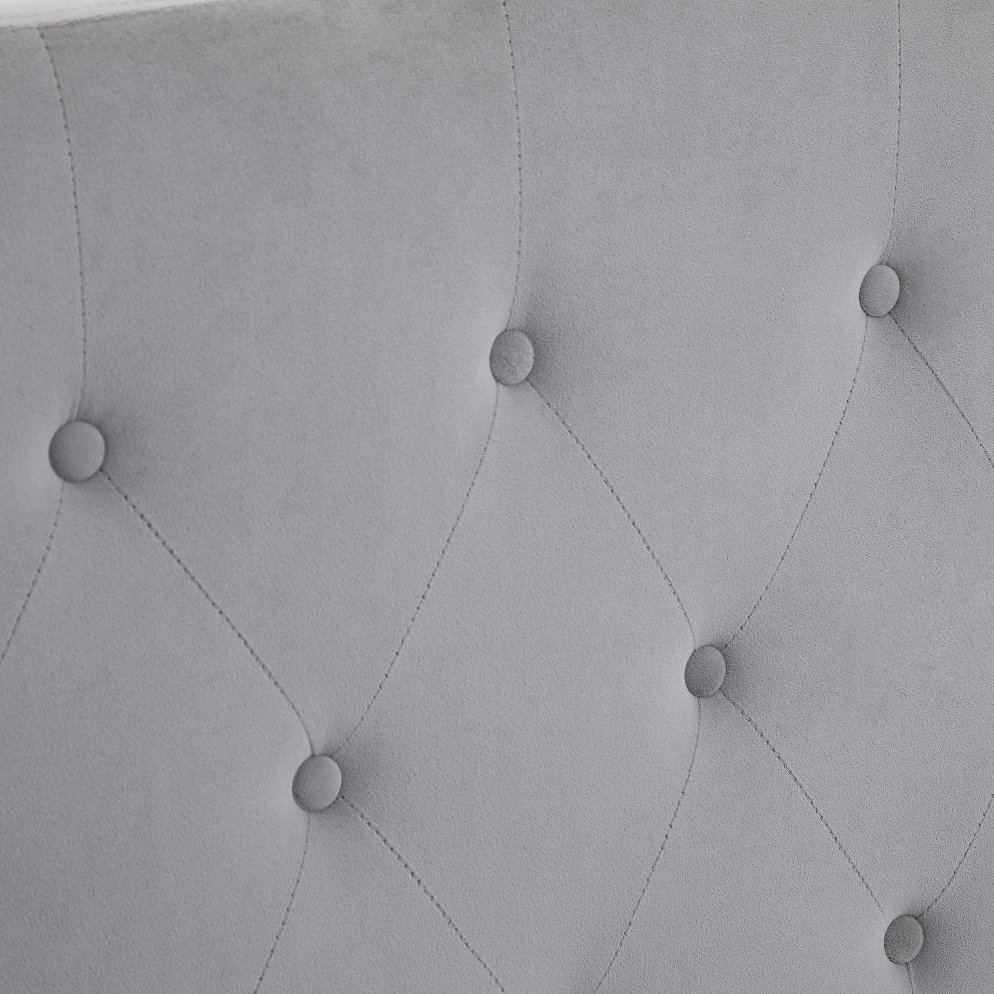 Headboard for Bed Upholstered Headboard Bed Headboard in gray Poplar Velvet Fabric 185 x 8 x 134 cm
