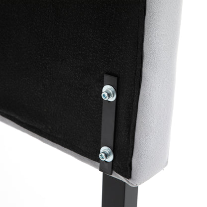 Headboard for Bed Upholstered Headboard Bed Headboard in gray Poplar Velvet Fabric 185 x 8 x 134 cm