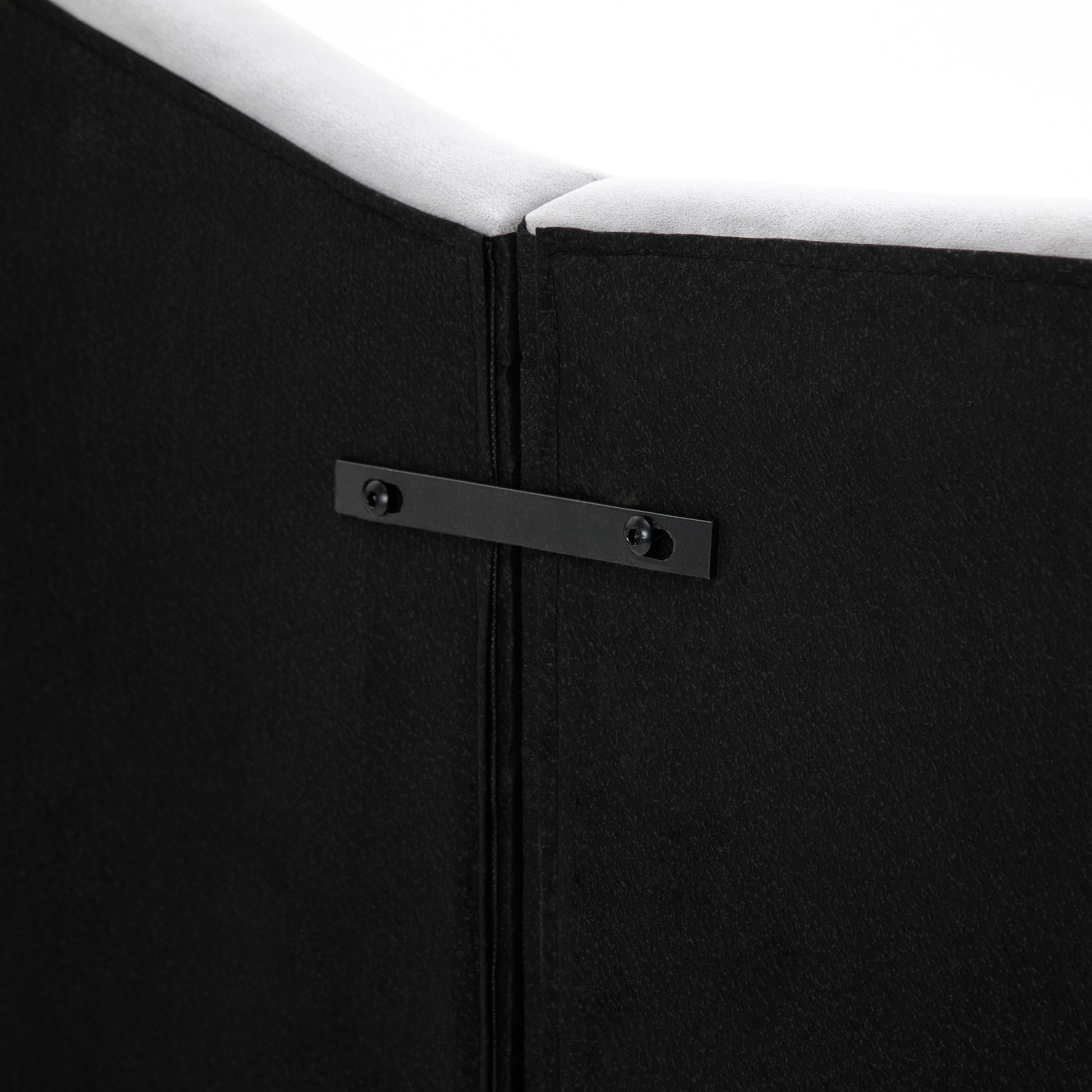 Headboard for Bed Upholstered Headboard Bed Headboard in gray Poplar Velvet Fabric 185 x 8 x 134 cm