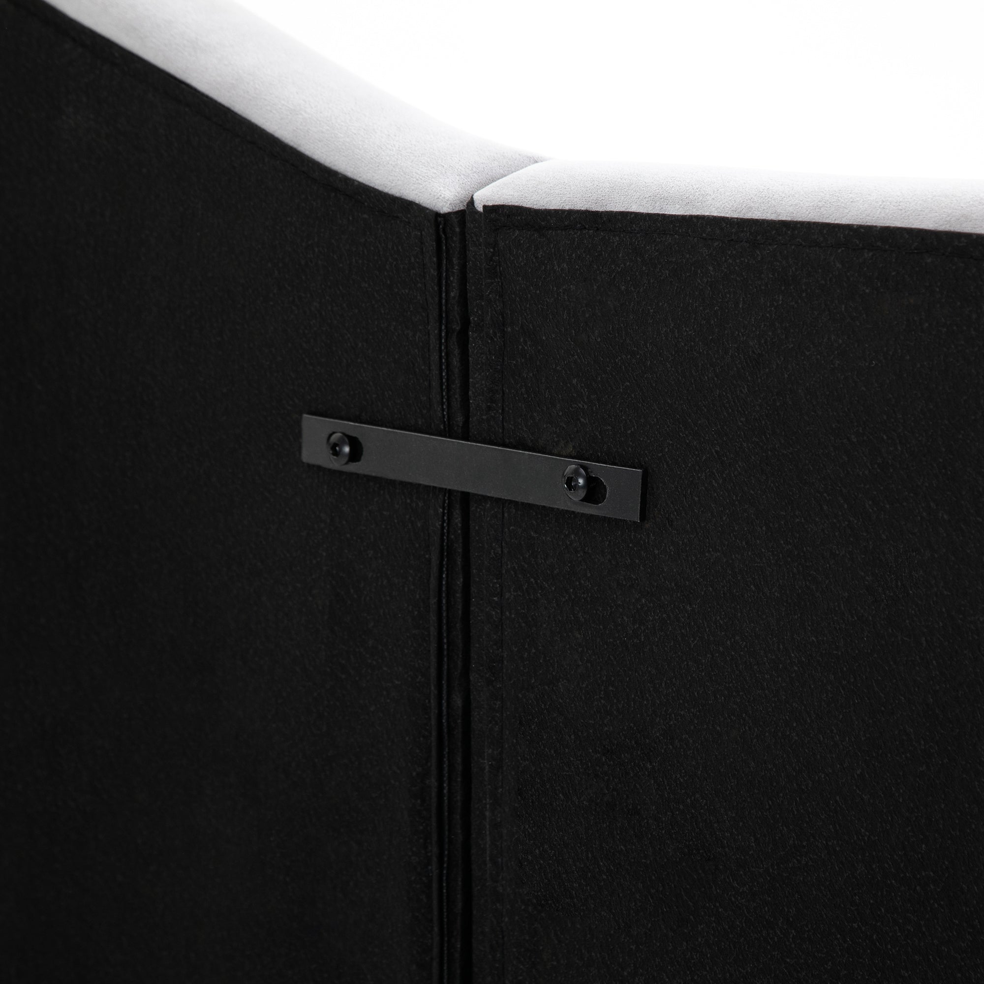 Headboard for Bed Upholstered Headboard Bed Headboard in gray Poplar Velvet Fabric 185 x 8 x 134 cm