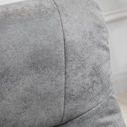 Recliner Chair with Footstool, Swivel TV Armchair with Reclining Function, Upholstered Chair for Living Room, Bedroom, Microfiber Gray, 78 x 82.5 x 109 cm